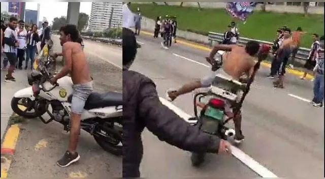 Supuesto hincha aliancista habría sido detenido luego de robar moto de la PNP.