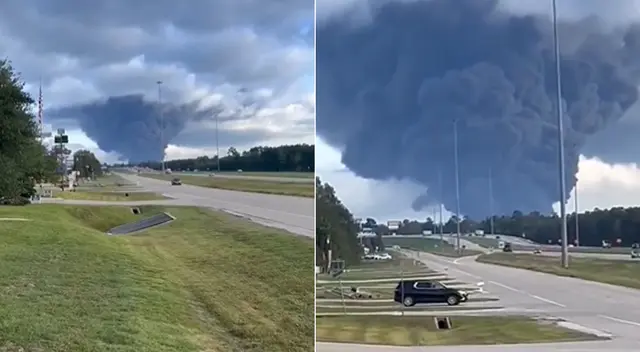 Imágenes del hecho registrado en planta química de Texas, Estados Unidos, se difundió en redes sociales. Imágenes del hecho registrado en planta química de Texas, Estados Unidos, se difundió en redes sociales.