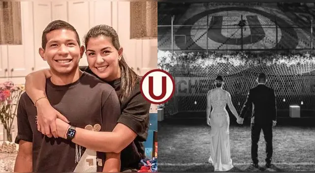 Ana Siucho emocionada felicita a Edison Flores tras campeonar con Universitario de Deportes.