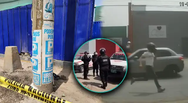 Delincuente con casco de moto lineal detona granada en obra de SJL. Delincuente con casco de moto lineal detona granada en obra de SJL.