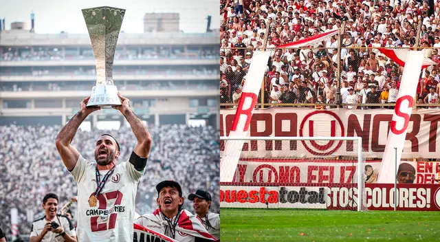 Universitario celebra su campeonato de la Liga 1 - 2023.