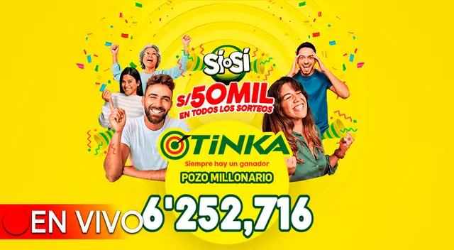 El pozo millonario de la Tinka se sorteó este miércoles 15 de noviembre a las 10:50 p.m.