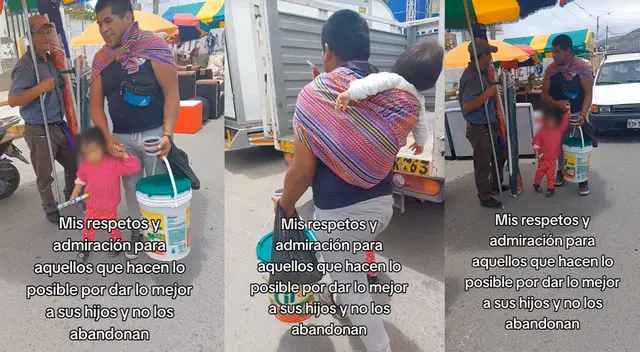 Este padre de Huancayo vende mazamorra con arroz con leche para sacar adelante a sus hijas.