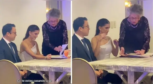 La pareja nunca imaginó que pasarían por un blooper en el día más especial de sus vidas.