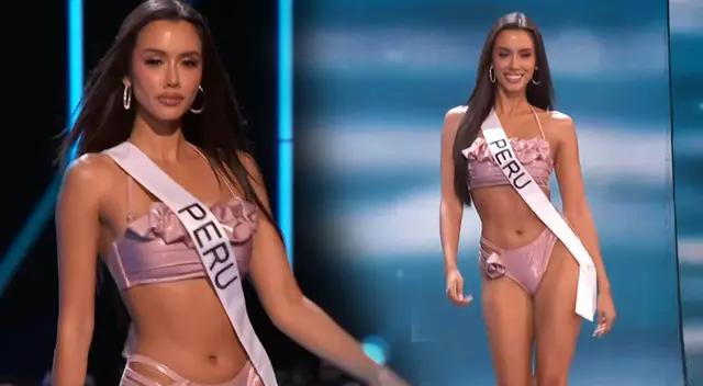 Camila Escribens y su primer desfile en bikini en la preliminar del Miss Perú.