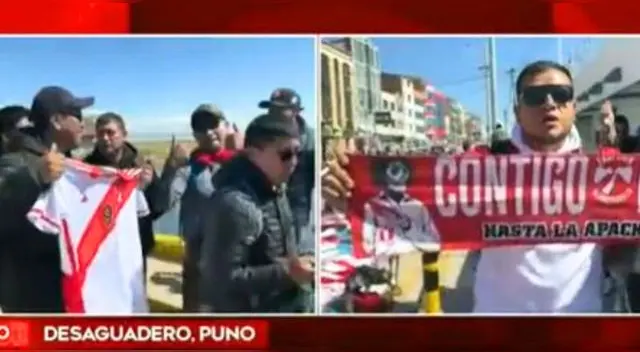 ¡La mejor hinchada! Peruanos cruzan la frontera para llegar a La Paz y alentar a la Selección.