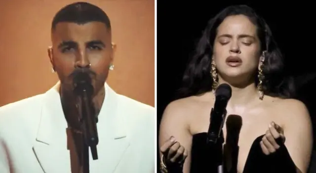 Rosalía y Rauw Alejandro cantaron por separado en los Latin Grammy 2023.