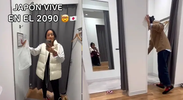 Joven fue de shopping en Japón y se llevó una sorpresa en un probador de ropa que es viral en TikTok.
