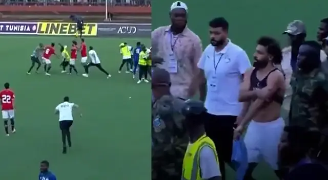 Mohamed Salah tuvo que salir resguardado por policías en el Egipto vs. Sierra Leona por Eliminatorias. Mohamed Salah tuvo que salir resguardado por policías en el Egipto vs. Sierra Leona por Eliminatorias.