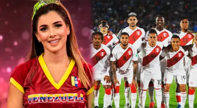 Korina Rivadeneira apoya a Venezuela frente a Perú  en las Eliminatorias 2026.