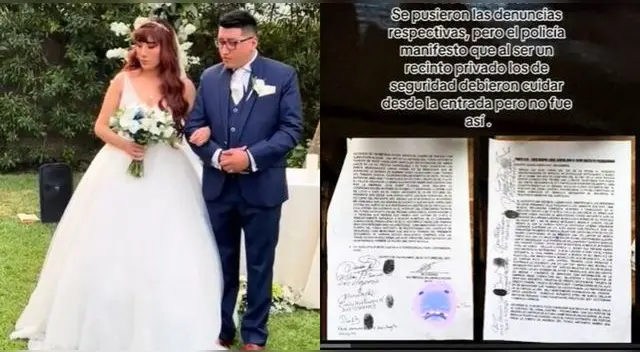 Novios sorprenden al contar que sufrieron robo en su boda y es viral en TikTok.