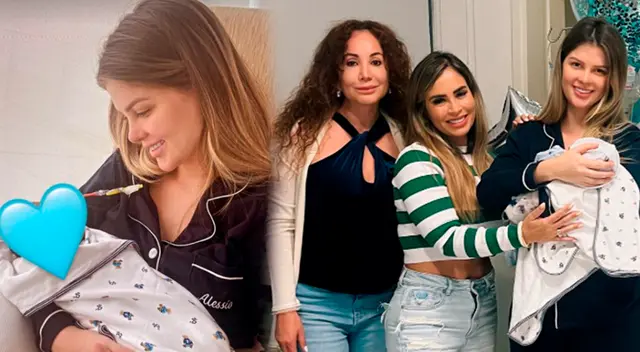 Brunella Horna fue visitada por Ethel Pozo y Janet Barboza tras dar a luz. Brunella Horna fue visitada por Ethel Pozo y Janet Barboza tras dar a luz.