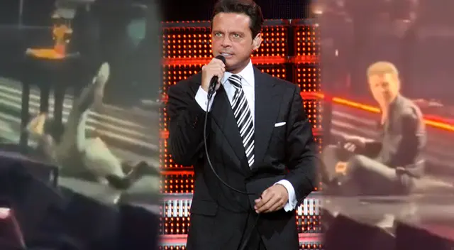 Luis Miguel sufre caída en pleno concierto en México. Luis Miguel sufre caída en pleno concierto en México.