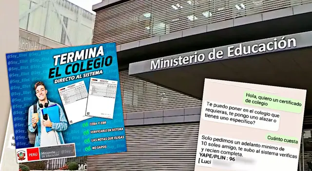 Mafias vienen vulnerando el sistema del Minedu y generan certificados de estudios por S/ 200.
