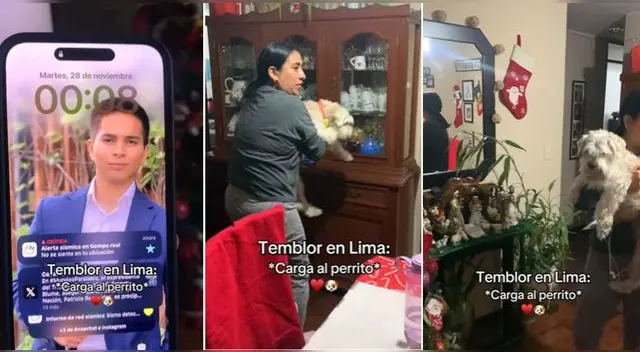 La curiosa acción de la familia peruana ante un temblor no tardó en viralizarse en las redes sociales.