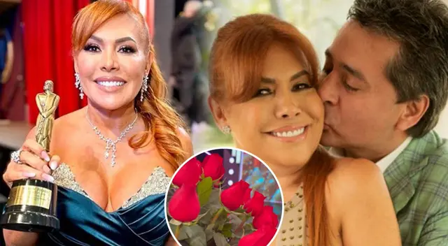 Alfredo Zambrano sorprende a Magaly Medina en set de TV.