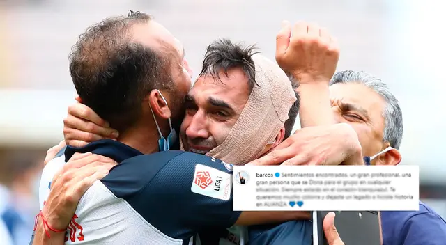 Hernán Barcos le dedicó un mensaje a Pablo Míguez por no seguir en Alianza Lima.