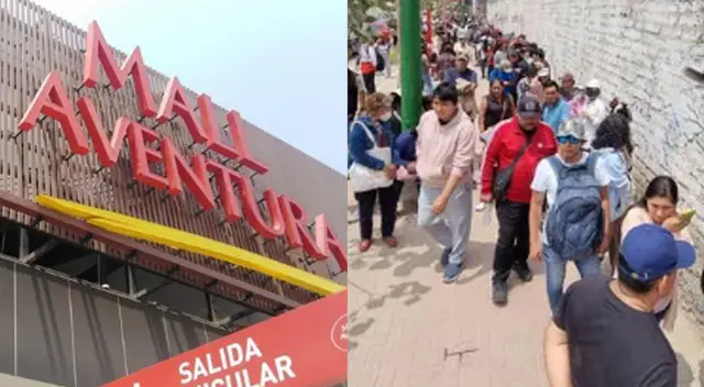 Ciudadanos estuvieron desde temprano haciendo su cola afuera del Mall Aventura de San Juan de Lurigancho.