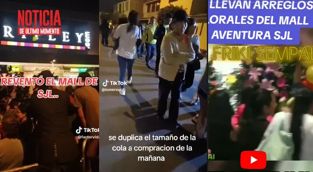 El caos y el descontrol se hicieron presentes en el primer día del Mall en SJL.