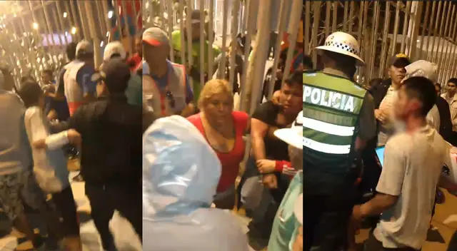 Ni la presencia policial pudo evitar que algunas personas resultaran heridas.