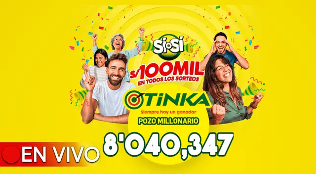 El pozo millonario de la Tinka se sorteó este domingo 3 de diciembre a las 10:50 p.m.