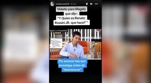 Renato Rossini arremete contra Magaly Medina.