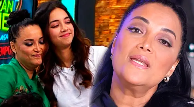 Mariella Zanetti muestra al novio de su hija. Mariella Zanetti muestra al novio de su hija.