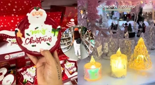 Peruana revela en TikTok dónde comprar vajilla y decoración navideña en el Centro de Lima.