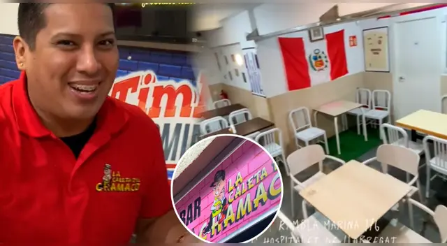 Luisito Caycho promociona su restaurante peruano.