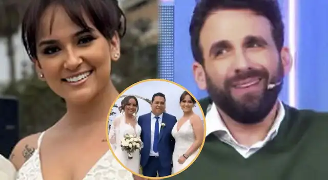 Daniela Darcourt es cuestionada por Peluchín tras vestir de blanco en boda.