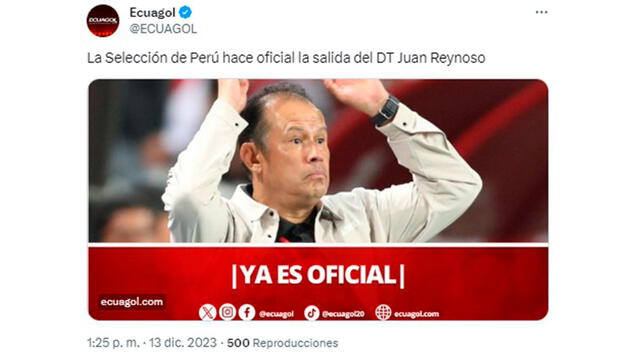 así reaccionó la prensa extranjera sobre la salida de Juan Reynoso