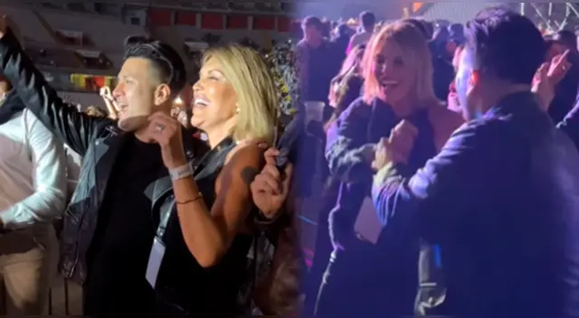 Jessica Newton y Deyvis Orosco la pasan linda en concierto de Marc Anthony. Jessica Newton y Deyvis Orosco la pasan linda en concierto de Marc Anthony.