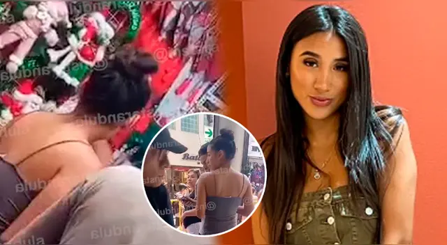 Samahara Lobatón en Mesa Redonda comprando por Navidad.