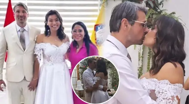 Claudia Portocarrero y su esposo se casaron por civil. Claudia Portocarrero y su esposo se casaron por civil.