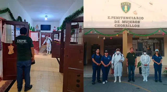 Desinfección en centro penitenciario de mujeres.