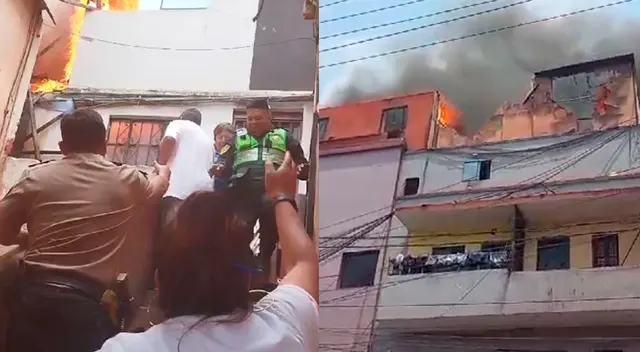 Incendio en La Victoria demandó más de media docena de bomberos.