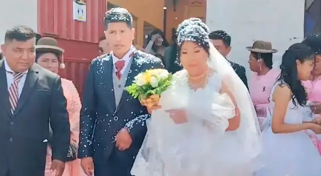 Maritza y Edgar en el día más feliz de sus vidas, en Tacna. Sin embargo, horas después ella fallecería.