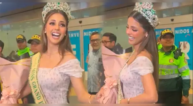 Luciana Fuster baila festejo al llegar a Perú. Luciana Fuster baila festejo al llegar a Perú.