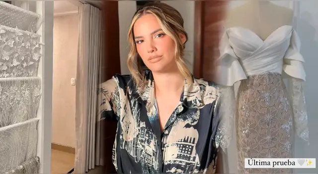 Cassandra Sánchez asiste a su última prueba de vestido de novia antes de su matrimonio civil.