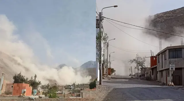 Temblor en Arequipa genera fuerte deslizamiento de tierra en Aplao. Temblor en Arequipa genera fuerte deslizamiento de tierra en Aplao.