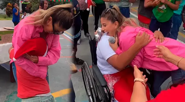 Yahaira Plasencia alegra a niños antes de Navidad.