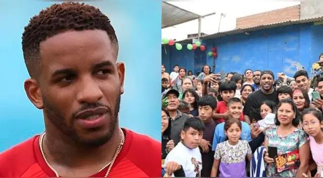 Jefferson Farfán entró regalos a niños de asentamiento humano en Puente Piedra por Navidad.