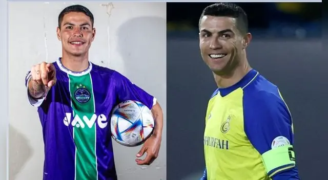 kevin santamaría, delantero de Comerciantes Unidos, es hincha de Cristiano Ronaldo.