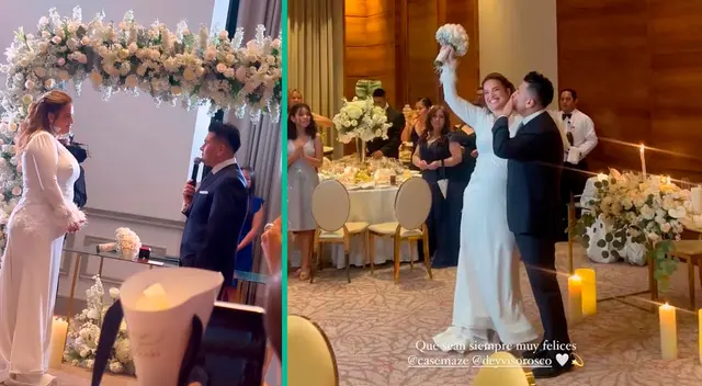 Cassandra Sánchez y Deyvis Orosco tuvieron una boda íntima. Cassandra Sánchez y Deyvis Orosco tuvieron una boda íntima.