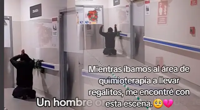 Hombre es captado orando de rodillas por su hijo en UCI y conmovedora acción se hace viral. Hombre es captado orando de rodillas por su hijo en UCI y conmovedora acción se hace viral.