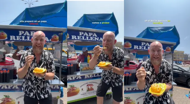 Una rica papa rellena al alcance del bolsillo y en La Victoria. ¿Qué opinó este ciudadano escocés?