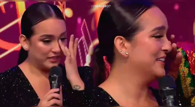 Daniela Darcourt cuenta cómo fue una de sus navidades y llora.