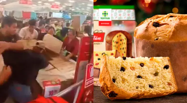 Oferta de panetones en supermercado de La Libertad.