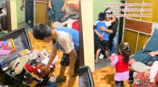 Niño rompe en llanto al ver en vivo a su papá después de varios años y es viral en TikTok.