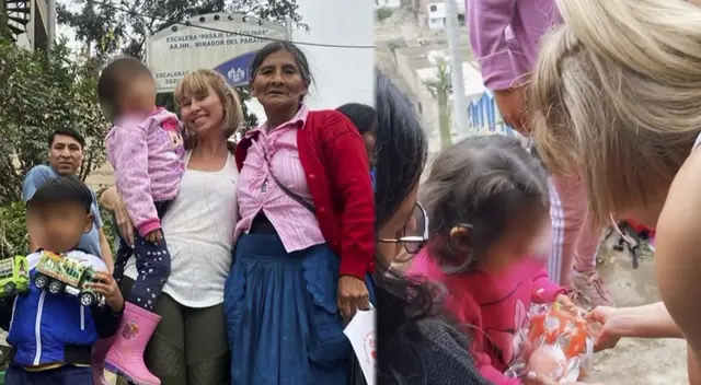 Belén Estévez tiene noble gesto con olla común en Villa María del Triunfo.